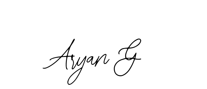 It looks lik you need a new signature style for name Aryan G. Design unique handwritten (Bearetta-2O07w) signature with our free signature maker in just a few clicks. Aryan G signature style 12 images and pictures png