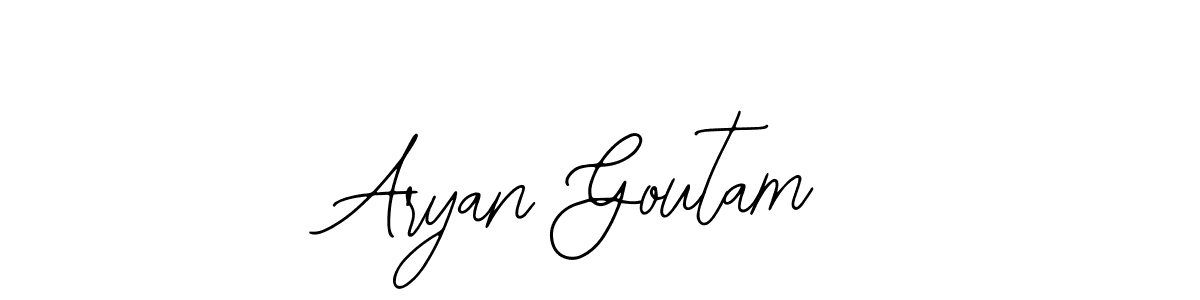 Also You can easily find your signature by using the search form. We will create Aryan Goutam name handwritten signature images for you free of cost using Bearetta-2O07w sign style. Aryan Goutam signature style 12 images and pictures png