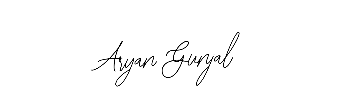 How to make Aryan Gunjal name signature. Use Bearetta-2O07w style for creating short signs online. This is the latest handwritten sign. Aryan Gunjal signature style 12 images and pictures png