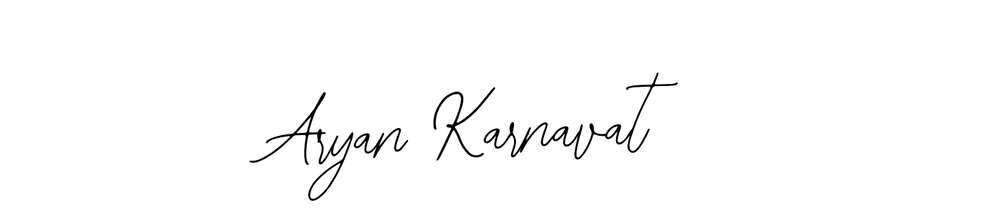 How to make Aryan Karnavat signature? Bearetta-2O07w is a professional autograph style. Create handwritten signature for Aryan Karnavat name. Aryan Karnavat signature style 12 images and pictures png