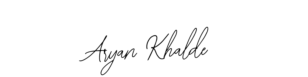 Use a signature maker to create a handwritten signature online. With this signature software, you can design (Bearetta-2O07w) your own signature for name Aryan Khalde. Aryan Khalde signature style 12 images and pictures png