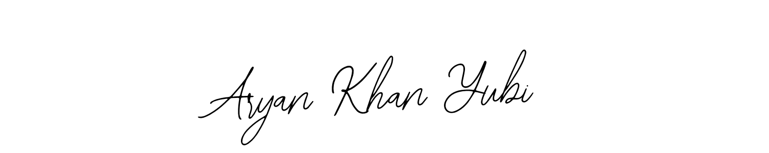 Also we have Aryan Khan Yubi name is the best signature style. Create professional handwritten signature collection using Bearetta-2O07w autograph style. Aryan Khan Yubi signature style 12 images and pictures png