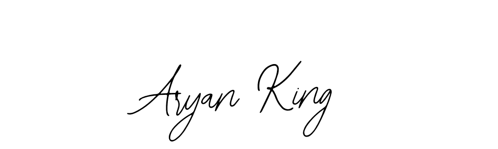 Use a signature maker to create a handwritten signature online. With this signature software, you can design (Bearetta-2O07w) your own signature for name Aryan King. Aryan King signature style 12 images and pictures png