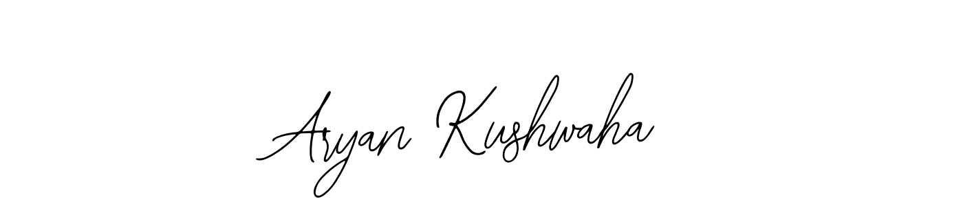 Use a signature maker to create a handwritten signature online. With this signature software, you can design (Bearetta-2O07w) your own signature for name Aryan Kushwaha. Aryan Kushwaha signature style 12 images and pictures png