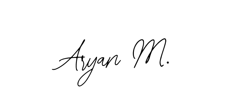 Also You can easily find your signature by using the search form. We will create Aryan M. name handwritten signature images for you free of cost using Bearetta-2O07w sign style. Aryan M. signature style 12 images and pictures png