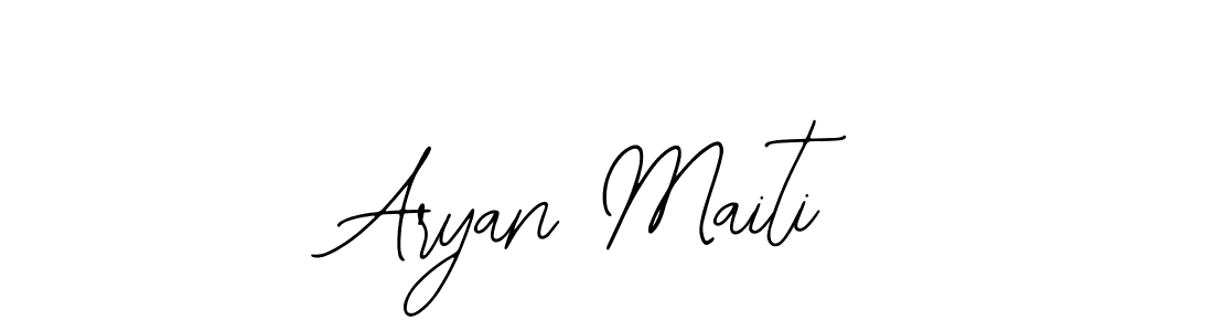 You should practise on your own different ways (Bearetta-2O07w) to write your name (Aryan Maiti) in signature. don't let someone else do it for you. Aryan Maiti signature style 12 images and pictures png