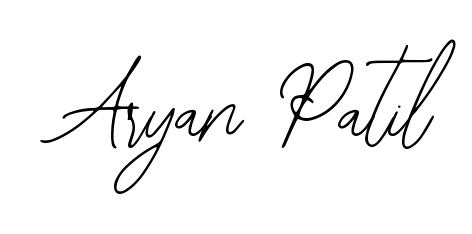 The Bearetta-2O07w font transforms the name Aryan Patil into an executive sign with sharp precision and distinguished character. Aryan Patil signature style 12 images and pictures png