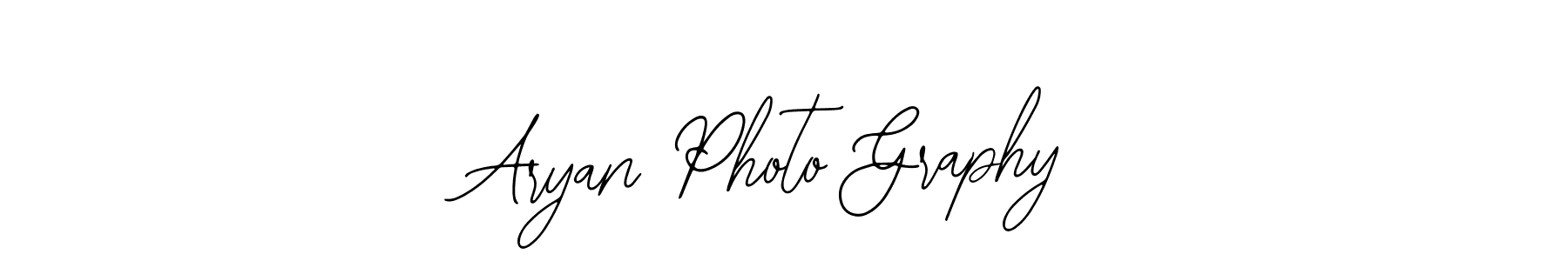 Use a signature maker to create a handwritten signature online. With this signature software, you can design (Bearetta-2O07w) your own signature for name Aryan Photo Graphy. Aryan Photo Graphy signature style 12 images and pictures png