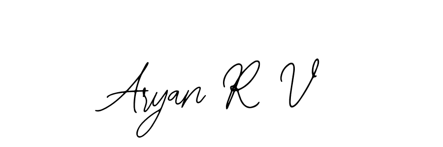 Make a beautiful signature design for name Aryan R V. With this signature (Bearetta-2O07w) style, you can create a handwritten signature for free. Aryan R V signature style 12 images and pictures png
