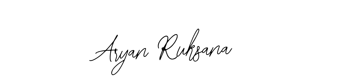 Also You can easily find your signature by using the search form. We will create Aryan Ruksana name handwritten signature images for you free of cost using Bearetta-2O07w sign style. Aryan Ruksana signature style 12 images and pictures png