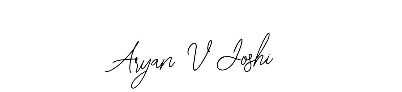 Aryan V Joshi stylish signature style. Best Handwritten Sign (Bearetta-2O07w) for my name. Handwritten Signature Collection Ideas for my name Aryan V Joshi. Aryan V Joshi signature style 12 images and pictures png