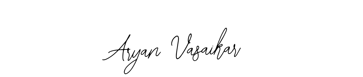 Use a signature maker to create a handwritten signature online. With this signature software, you can design (Bearetta-2O07w) your own signature for name Aryan Vasaikar. Aryan Vasaikar signature style 12 images and pictures png