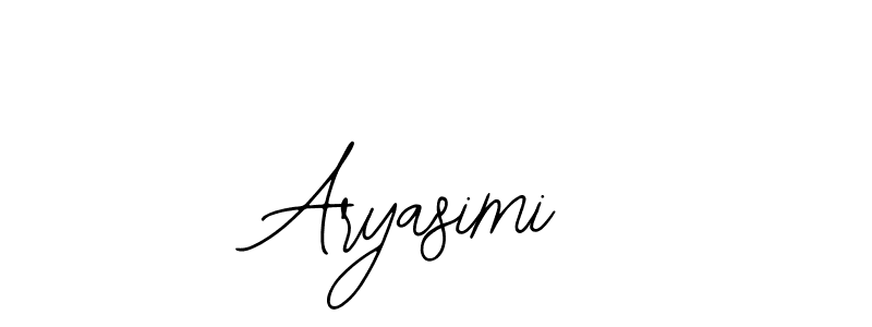 Make a beautiful signature design for name Aryasimi. With this signature (Bearetta-2O07w) style, you can create a handwritten signature for free. Aryasimi signature style 12 images and pictures png