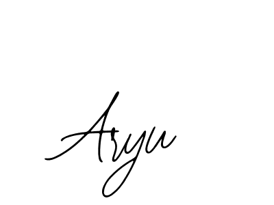 Design your own signature with our free online signature maker. With this signature software, you can create a handwritten (Bearetta-2O07w) signature for name Aryu. Aryu signature style 12 images and pictures png