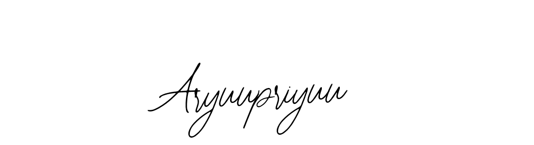 Design your own signature with our free online signature maker. With this signature software, you can create a handwritten (Bearetta-2O07w) signature for name Aryuupriyuu. Aryuupriyuu signature style 12 images and pictures png