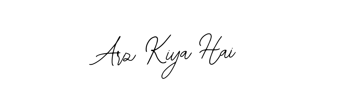 Use a signature maker to create a handwritten signature online. With this signature software, you can design (Bearetta-2O07w) your own signature for name Arz Kiya Hai. Arz Kiya Hai signature style 12 images and pictures png