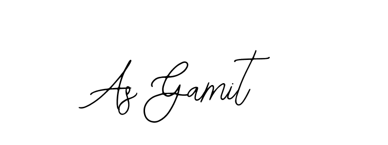 You should practise on your own different ways (Bearetta-2O07w) to write your name (As Gamit) in signature. don't let someone else do it for you. As Gamit signature style 12 images and pictures png