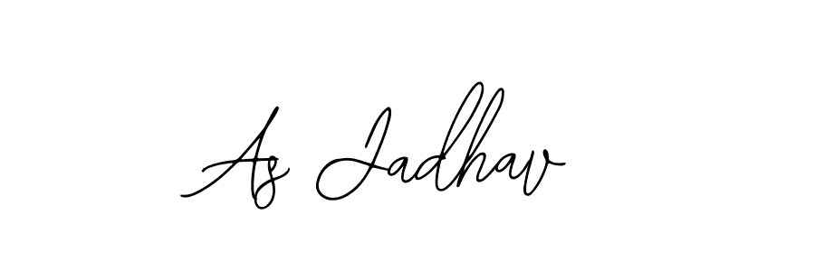 Use a signature maker to create a handwritten signature online. With this signature software, you can design (Bearetta-2O07w) your own signature for name As Jadhav. As Jadhav signature style 12 images and pictures png