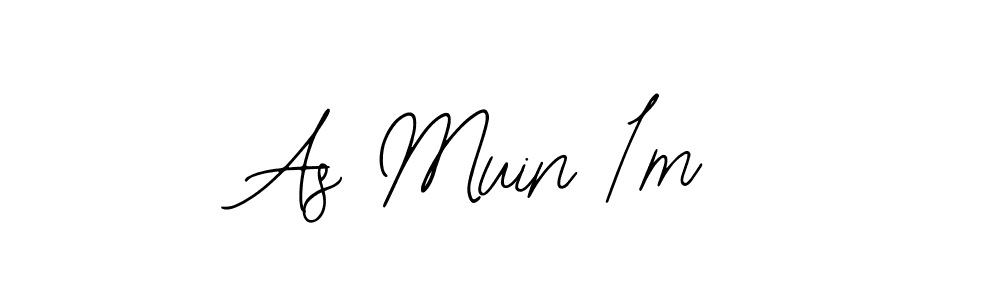 How to make As Muin 1m name signature. Use Bearetta-2O07w style for creating short signs online. This is the latest handwritten sign. As Muin 1m signature style 12 images and pictures png