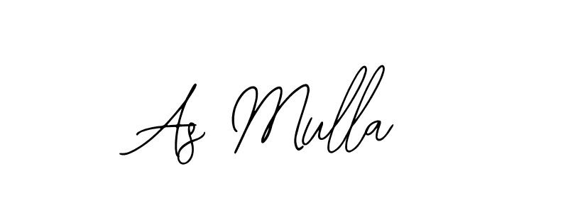 The best way (Bearetta-2O07w) to make a short signature is to pick only two or three words in your name. The name As Mulla include a total of six letters. For converting this name. As Mulla signature style 12 images and pictures png