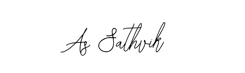 The best way (Bearetta-2O07w) to make a short signature is to pick only two or three words in your name. The name As Sathvik include a total of six letters. For converting this name. As Sathvik signature style 12 images and pictures png