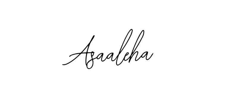 Use a signature maker to create a handwritten signature online. With this signature software, you can design (Bearetta-2O07w) your own signature for name Asaaleha. Asaaleha signature style 12 images and pictures png