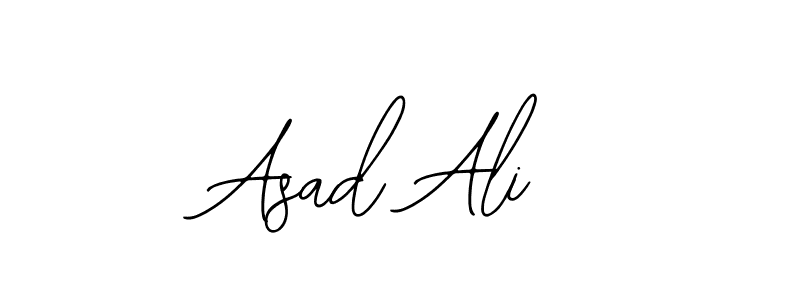 How to make Asad Ali name signature. Use Bearetta-2O07w style for creating short signs online. This is the latest handwritten sign. Asad Ali signature style 12 images and pictures png