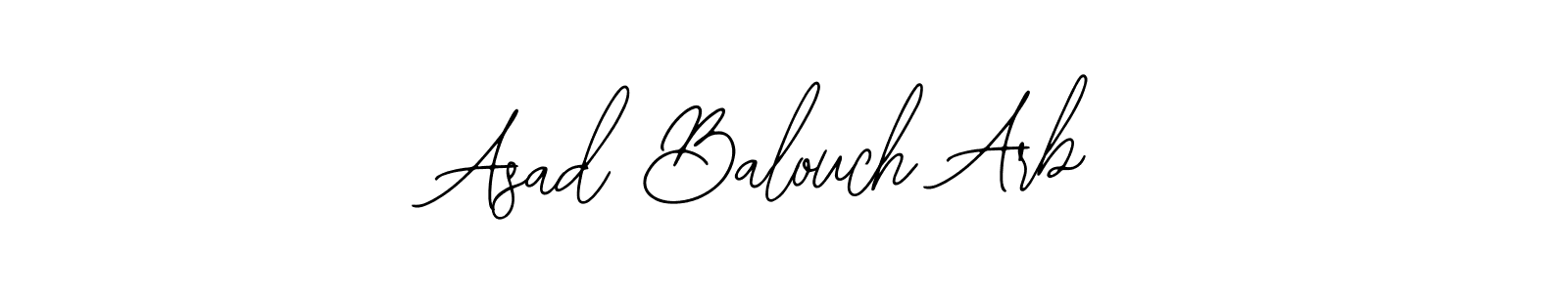 How to make Asad Balouch Arb name signature. Use Bearetta-2O07w style for creating short signs online. This is the latest handwritten sign. Asad Balouch Arb signature style 12 images and pictures png
