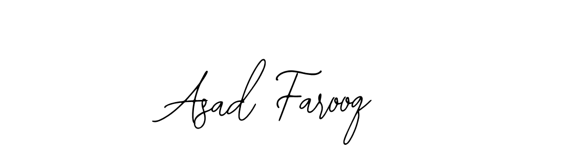 How to make Asad Farooq name signature. Use Bearetta-2O07w style for creating short signs online. This is the latest handwritten sign. Asad Farooq signature style 12 images and pictures png