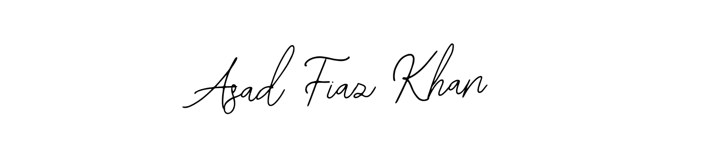 You should practise on your own different ways (Bearetta-2O07w) to write your name (Asad Fiaz Khan) in signature. don't let someone else do it for you. Asad Fiaz Khan signature style 12 images and pictures png