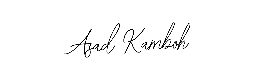 You should practise on your own different ways (Bearetta-2O07w) to write your name (Asad Kamboh) in signature. don't let someone else do it for you. Asad Kamboh signature style 12 images and pictures png