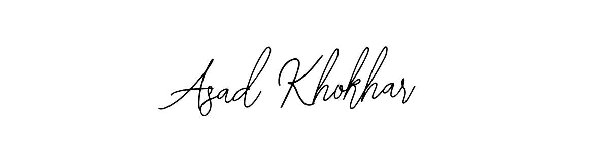 You should practise on your own different ways (Bearetta-2O07w) to write your name (Asad Khokhar) in signature. don't let someone else do it for you. Asad Khokhar signature style 12 images and pictures png