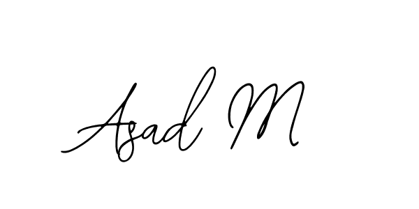 Similarly Bearetta-2O07w is the best handwritten signature design. Signature creator online .You can use it as an online autograph creator for name Asad M. Asad M signature style 12 images and pictures png