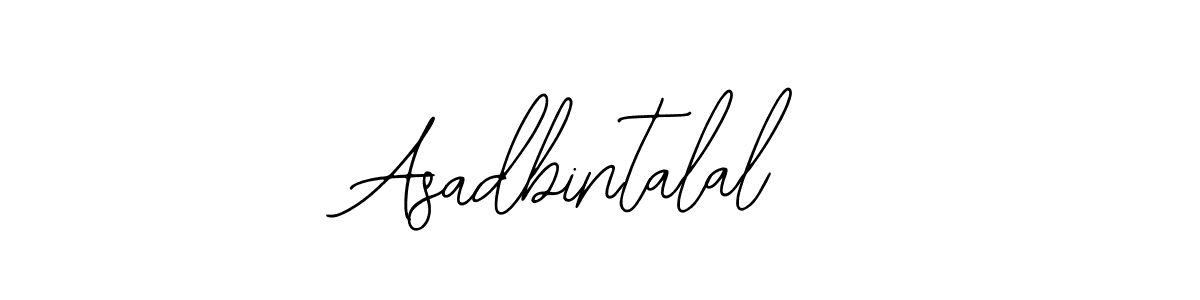 The best way (Bearetta-2O07w) to make a short signature is to pick only two or three words in your name. The name Asadbintalal include a total of six letters. For converting this name. Asadbintalal signature style 12 images and pictures png