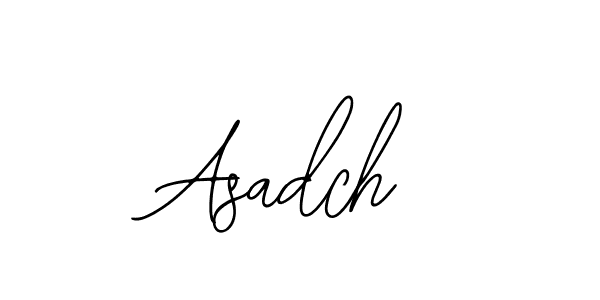 How to make Asadch name signature. Use Bearetta-2O07w style for creating short signs online. This is the latest handwritten sign. Asadch signature style 12 images and pictures png