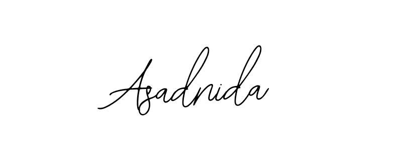 Use a signature maker to create a handwritten signature online. With this signature software, you can design (Bearetta-2O07w) your own signature for name Asadnida. Asadnida signature style 12 images and pictures png