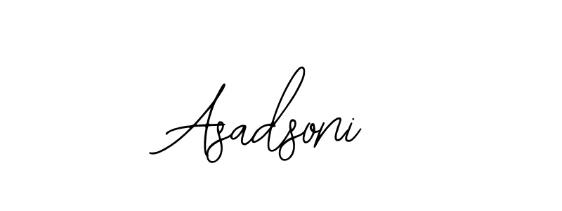 How to make Asadsoni signature? Bearetta-2O07w is a professional autograph style. Create handwritten signature for Asadsoni name. Asadsoni signature style 12 images and pictures png