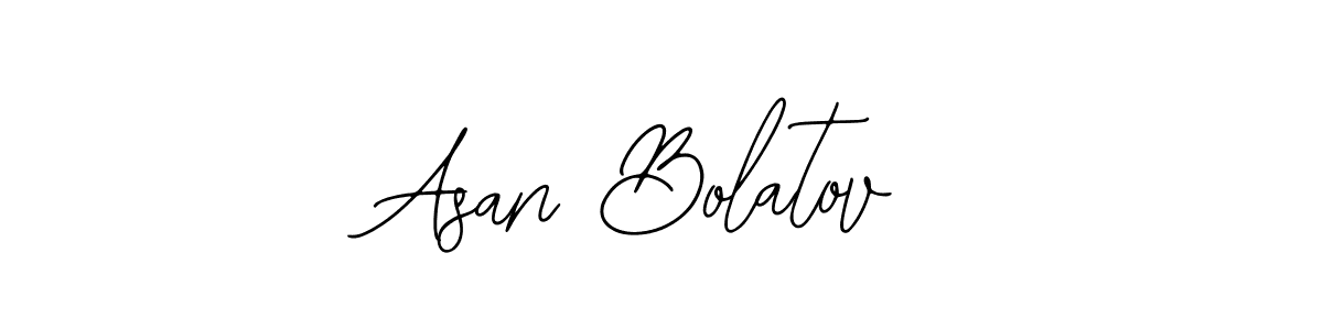 How to make Asan Bolatov name signature. Use Bearetta-2O07w style for creating short signs online. This is the latest handwritten sign. Asan Bolatov signature style 12 images and pictures png