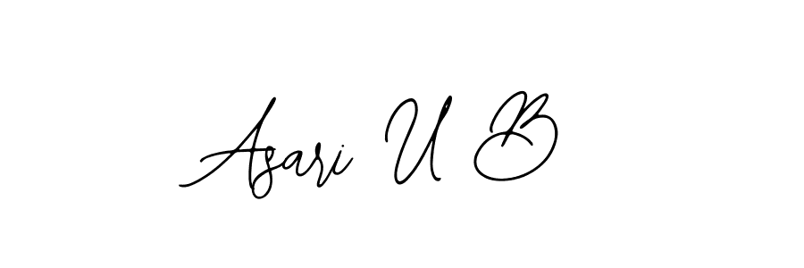 Design your own signature with our free online signature maker. With this signature software, you can create a handwritten (Bearetta-2O07w) signature for name Asari U B. Asari U B signature style 12 images and pictures png