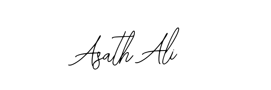 Use a signature maker to create a handwritten signature online. With this signature software, you can design (Bearetta-2O07w) your own signature for name Asath Ali. Asath Ali signature style 12 images and pictures png