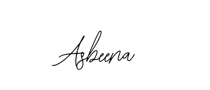 How to make Asbeena name signature. Use Bearetta-2O07w style for creating short signs online. This is the latest handwritten sign. Asbeena signature style 12 images and pictures png