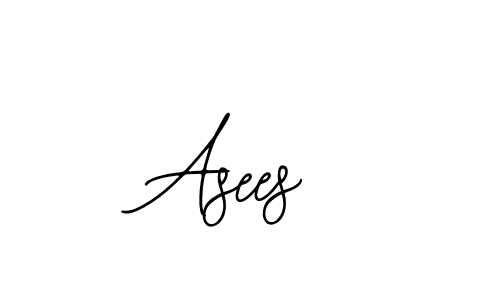 How to make Asees name signature. Use Bearetta-2O07w style for creating short signs online. This is the latest handwritten sign. Asees signature style 12 images and pictures png