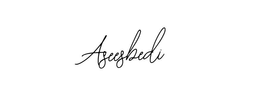 How to make Aseesbedi name signature. Use Bearetta-2O07w style for creating short signs online. This is the latest handwritten sign. Aseesbedi signature style 12 images and pictures png