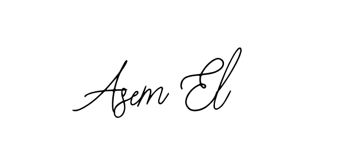 Use a signature maker to create a handwritten signature online. With this signature software, you can design (Bearetta-2O07w) your own signature for name Asem El. Asem El signature style 12 images and pictures png