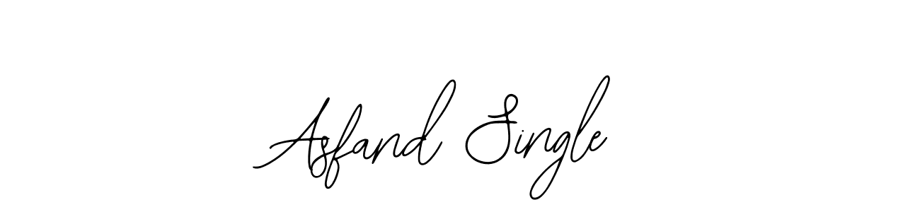 How to make Asfand Single name signature. Use Bearetta-2O07w style for creating short signs online. This is the latest handwritten sign. Asfand Single signature style 12 images and pictures png