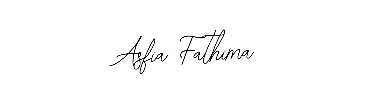 How to make Asfia Fathima name signature. Use Bearetta-2O07w style for creating short signs online. This is the latest handwritten sign. Asfia Fathima signature style 12 images and pictures png