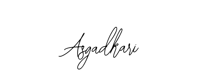 Design your own signature with our free online signature maker. With this signature software, you can create a handwritten (Bearetta-2O07w) signature for name Asgadkari. Asgadkari signature style 12 images and pictures png