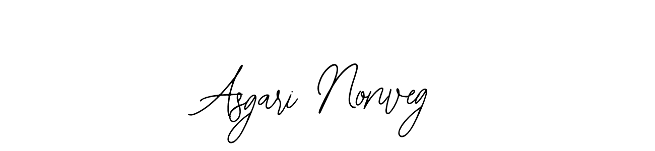 How to make Asgari Nonveg name signature. Use Bearetta-2O07w style for creating short signs online. This is the latest handwritten sign. Asgari Nonveg signature style 12 images and pictures png