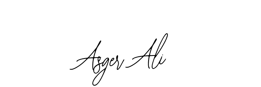 How to make Asger Ali name signature. Use Bearetta-2O07w style for creating short signs online. This is the latest handwritten sign. Asger Ali signature style 12 images and pictures png