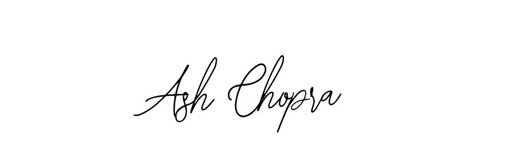 How to make Ash Chopra name signature. Use Bearetta-2O07w style for creating short signs online. This is the latest handwritten sign. Ash Chopra signature style 12 images and pictures png